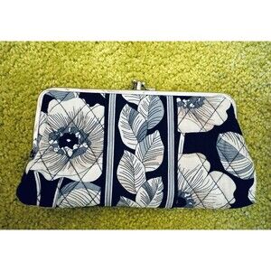 NWOT Vera Bradley womens Cotton Wallet Cardholder black white
